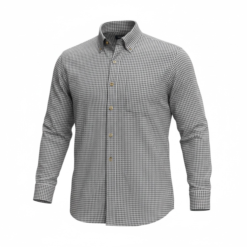 Burberry London Men’s Button-Down Dress Shirt Size L Micro Check Euc